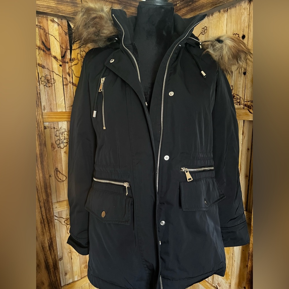 Zara Parka with Faux Fur Trim
